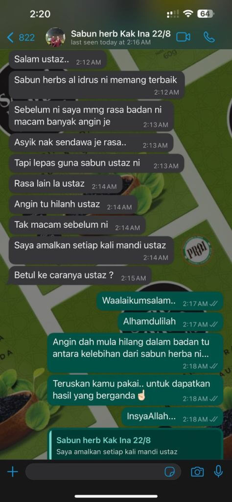 testimoni sabun herba al-idrus